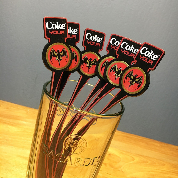 Swizzle stick Bacardi model 2 x6