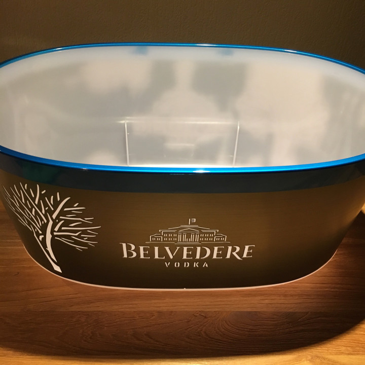 Bottle & Ice bucket Belvedere vodka LED 4b