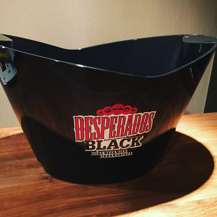Bottle & Ice bucket Desperados black 2b