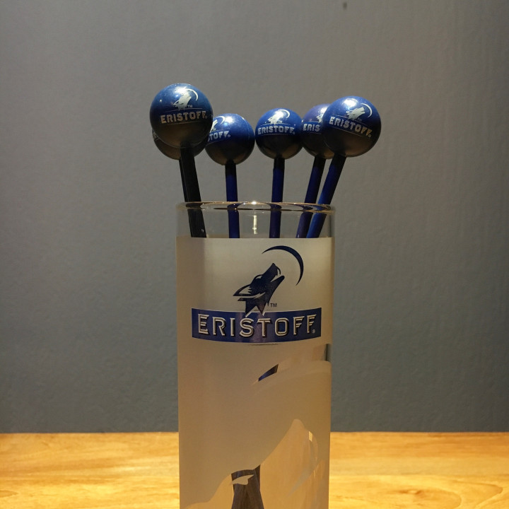 Swizzle stick Eristoff model 2 x6