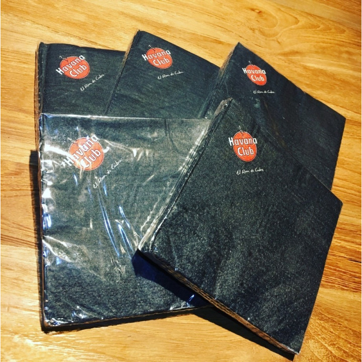 Papieren handdoeken Havana Club zwart x50