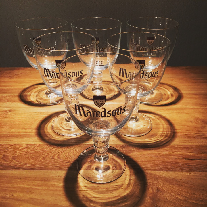 Glass beer Maredsous 33cl model 1