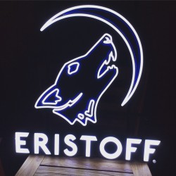 Enseigne Eristoff LED tête de loup