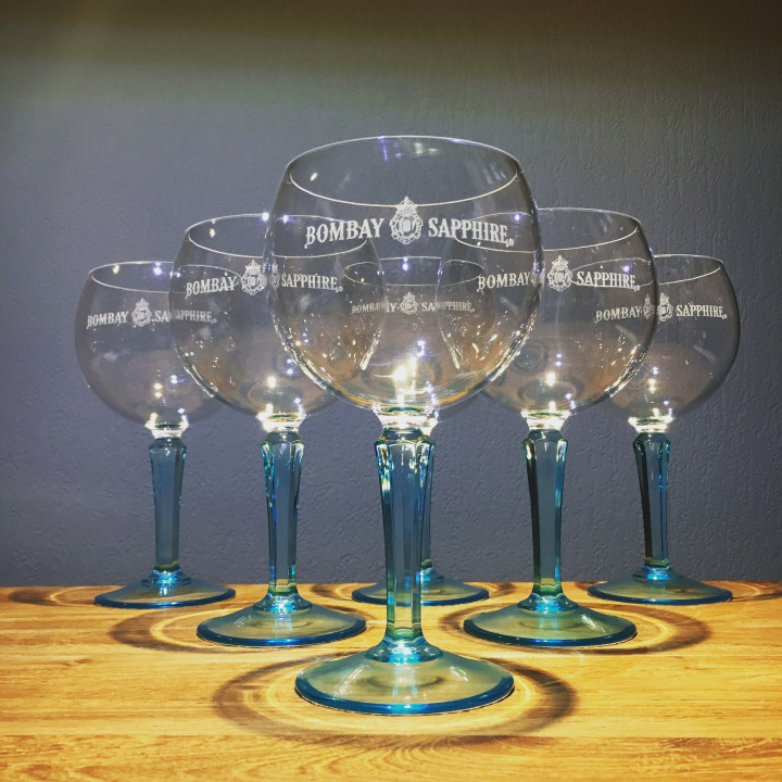Glass Bombay Sapphire Piscine 68cl.