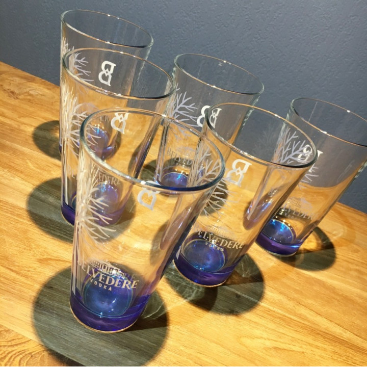 Glass Belvedere Vodka tumbler model 2