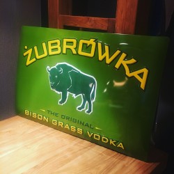 Plaat Zubrowka metaal