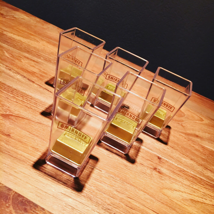 Glass Smirnoff shooter PVC x6