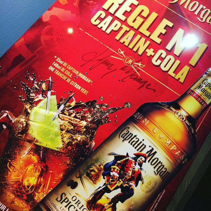 Plaat metaal Captain Morgan groot model
