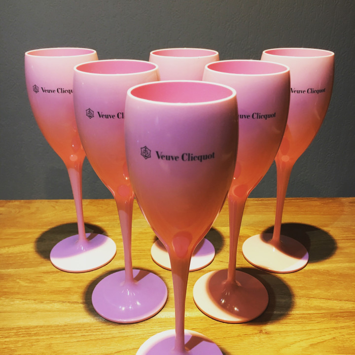 Flute Veuve Clicquot PVC rose 15cl