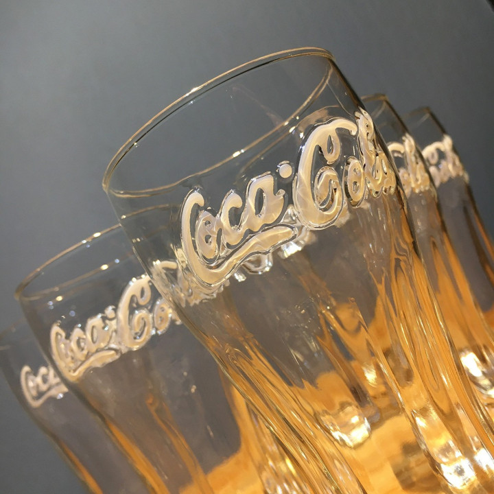 Glass Coca-Cola 25cl logo white