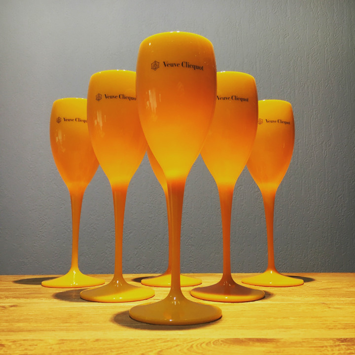 Flute Veuve Clicquot PVC orange 15cl