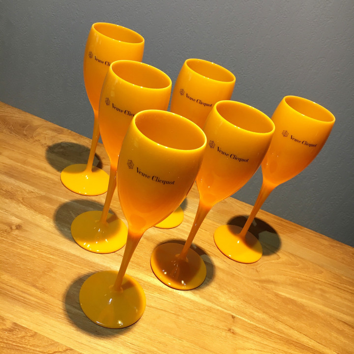 Flute Veuve Clicquot PVC orange 15cl