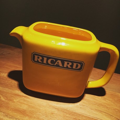 Cruche Ricard ceramic rectangulaire yellow brillante