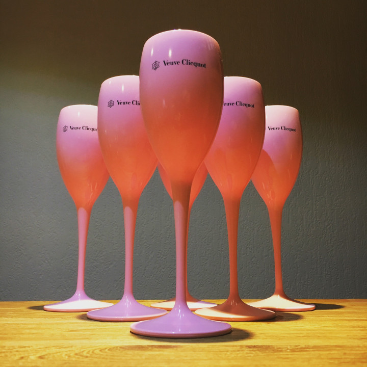 Flute Veuve Clicquot PVC rose 15cl