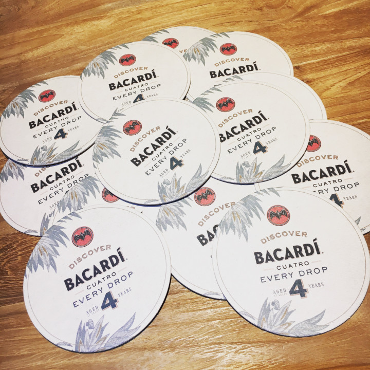 Sous-bock Bacardi 4 anos x100