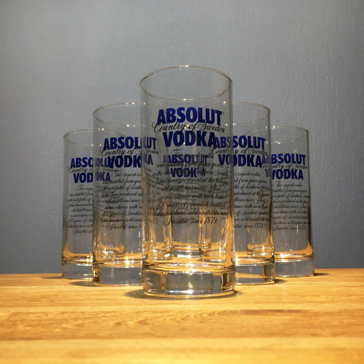 Verre vodka Absolut long drink modèle coupé