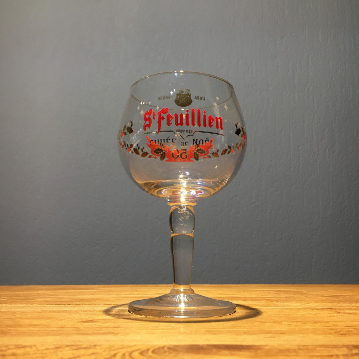 Verre bière Saint Feuillien galopin Cuvée de Noël
