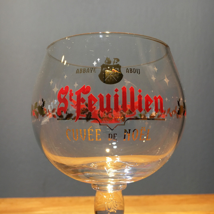 Verre bière Saint Feuillien galopin Cuvée de Noël