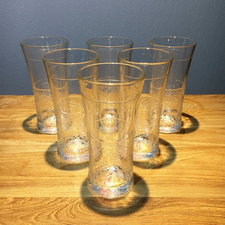 Verre Smirnoff embossé