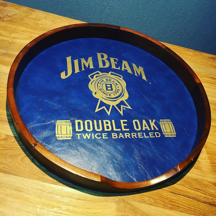 Tray Jim Beam wooden