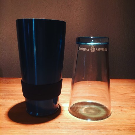 Shaker Bombay Sapphire glass en stainless steel