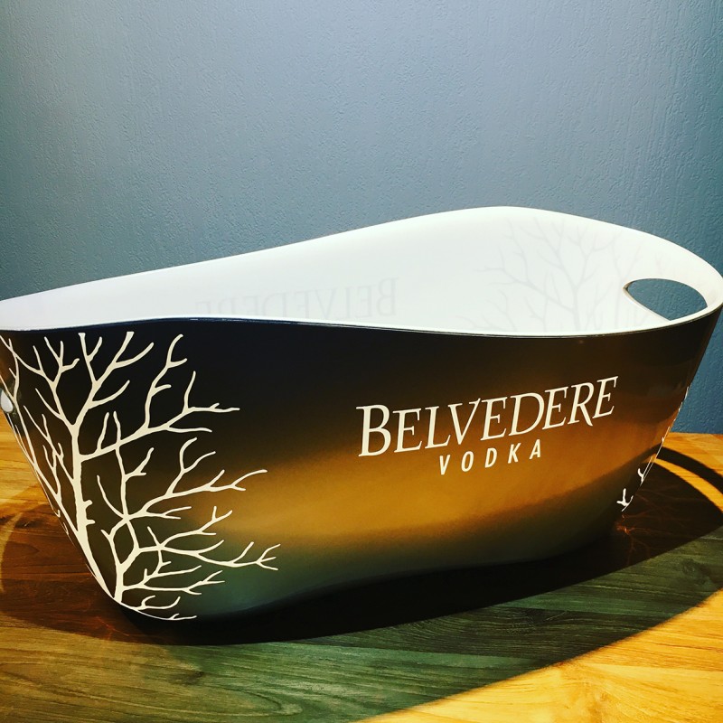 Hoofd Verandering Verbetering Flessenemmer-ijsemmer Belvedere vodka silver 4fl
