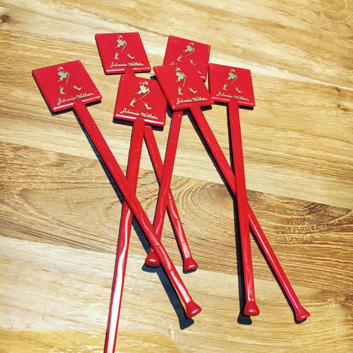 Swizzle stick Johnnie Walker x6 model 4