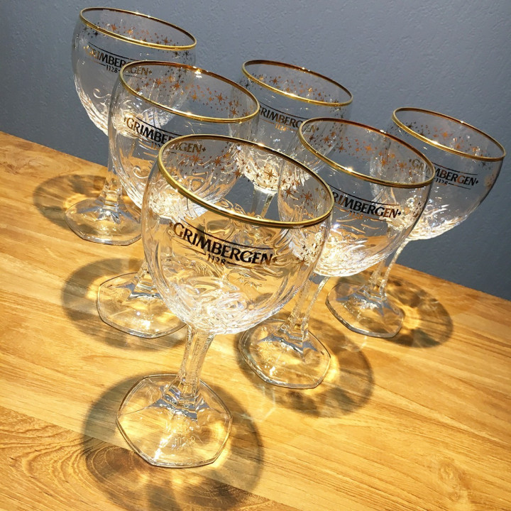 Glass beer Grimbergen phenix Christmas edition