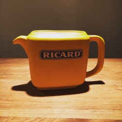 Water pitcher (water jug) Ricard ceramic rectangular yellow smooth