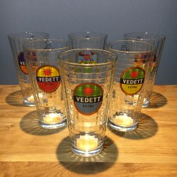 Set of 6 Vedett glasses...