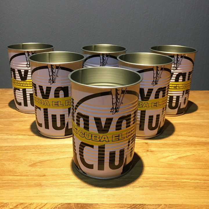 Verre Havana Club métal