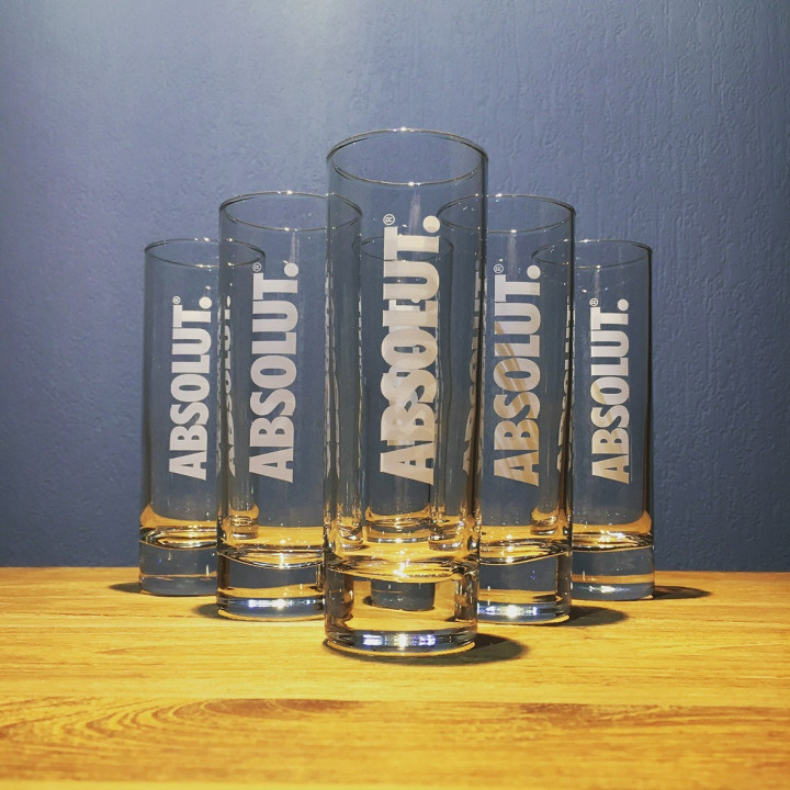 Glass Absolut vodka long drink 22cl