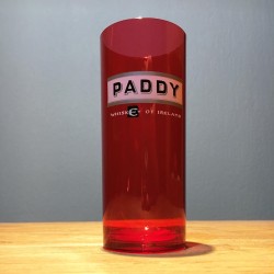 Glass Paddy whiskey pvc red