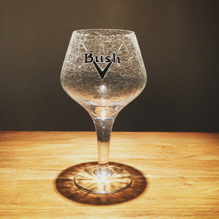 Verre Bière Bush modèle craquelé