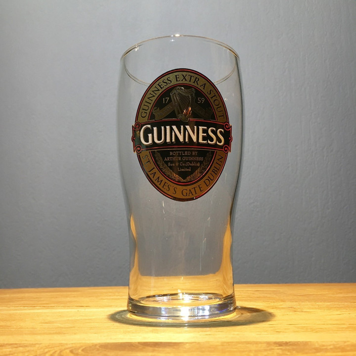 Verre bière Guinness rouge rubis pint 50cl