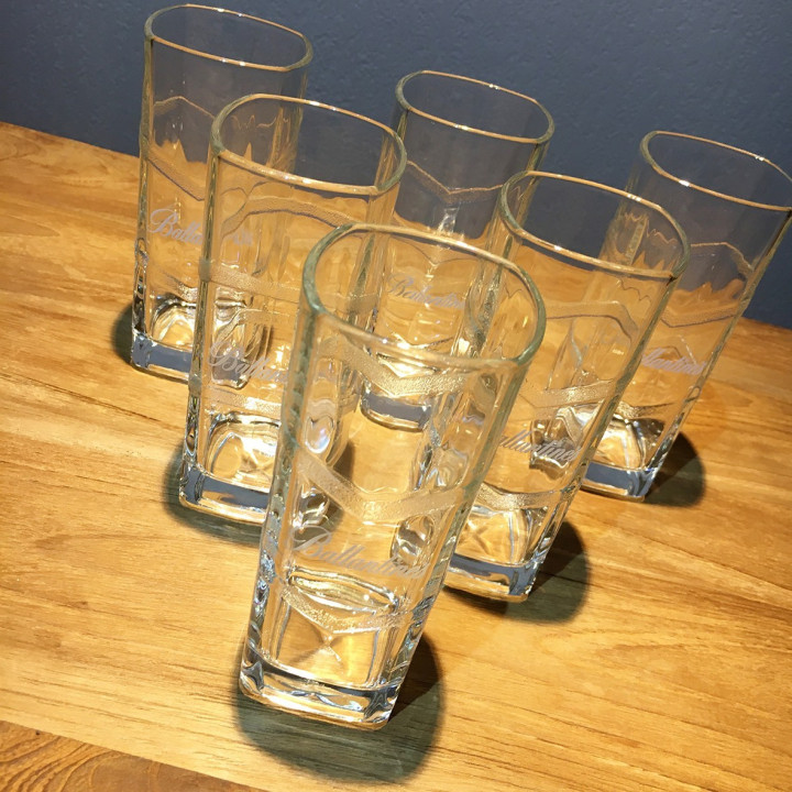 Verre Ballantines carré