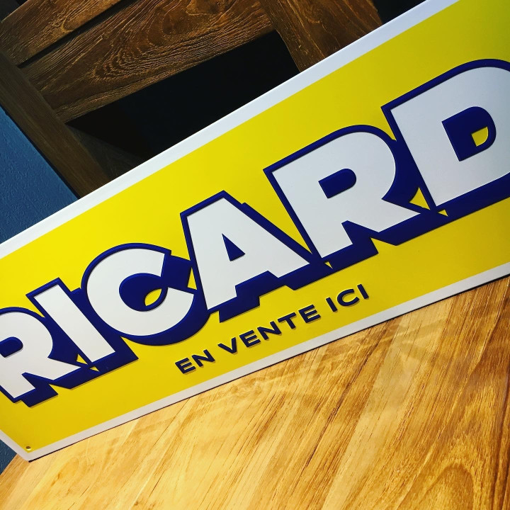 Plaat Ricard metaal model 3 XL