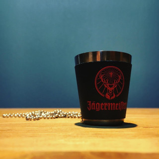 Verre Jägermeister shooter modèle 9 métal