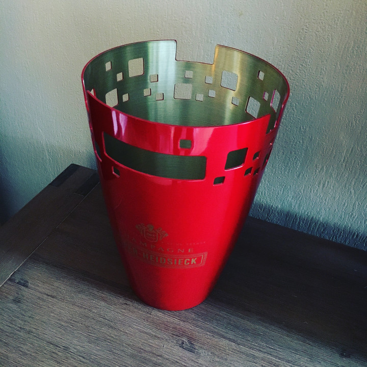 Bottle bucket Piper Heidsieck red 1b