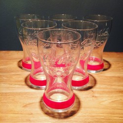 Pack of 6 Coca-cola glasses Olympics 2012 Pink