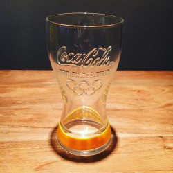 Glass Coca-Cola Olympic games 2012 yellow