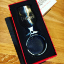 Duvel keyring in brushed stainless steel model 2