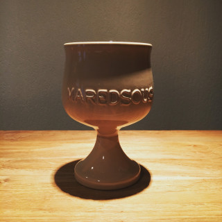 Bierglas Maredsous steengoed kroes