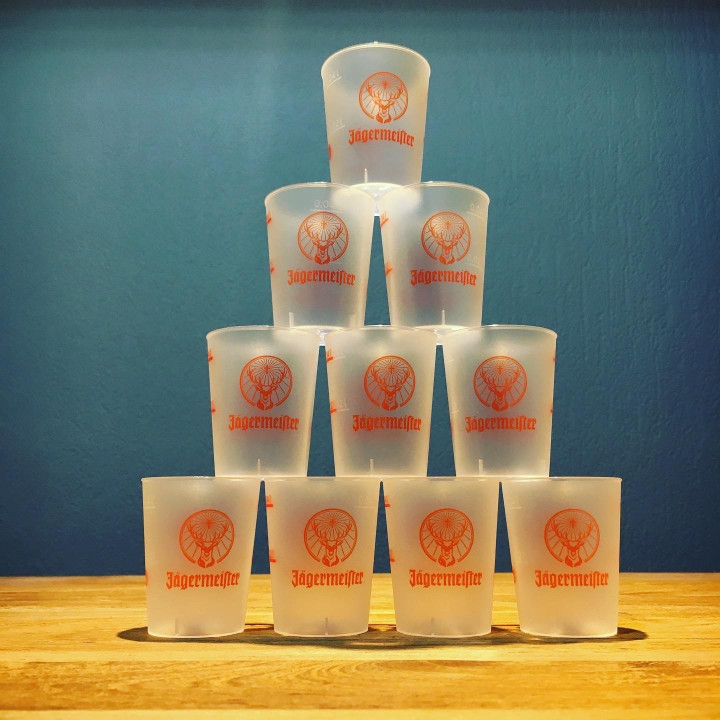 Verre Jägermeister shooter pvc x10