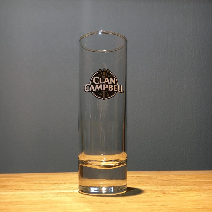 Glas Clan Campbell long drink 22cl gouden logo
