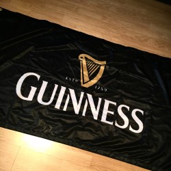drapeau biere beer guinness draught noir nylon 150x90 cm flag francais -  Conforama