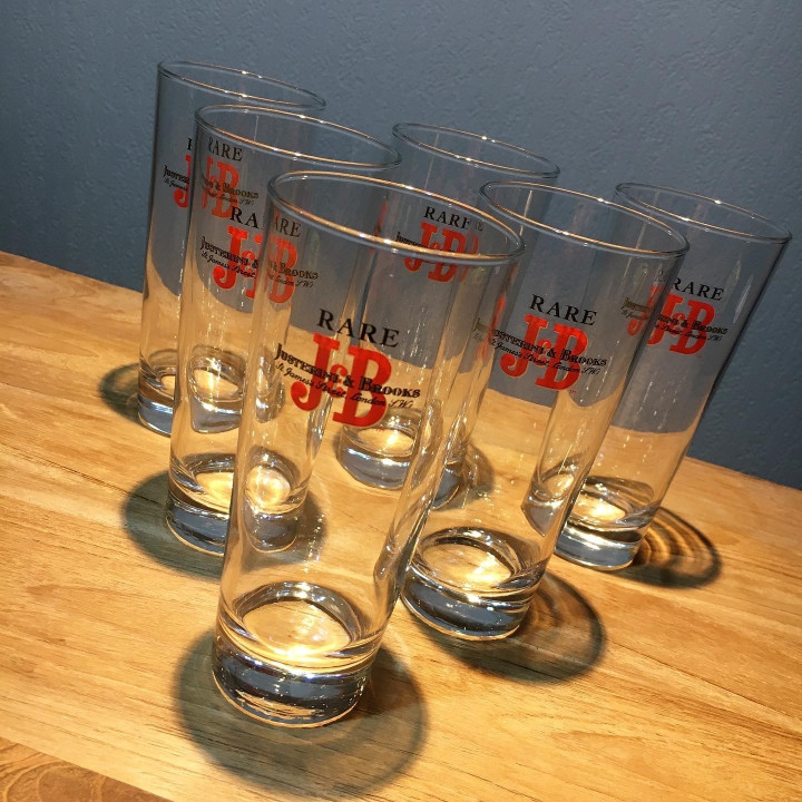 Verre J&B long drink 22cl modèle 8