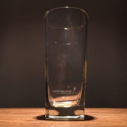 Glas Whisky Johnnie Walker long drink vierkante basis