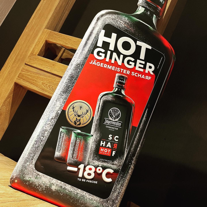 Metalen Plaat Jägermeister Hot Ginger