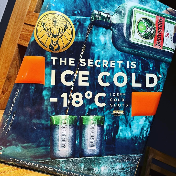 Metalen Plaat Jägermeister The secret is ice cold